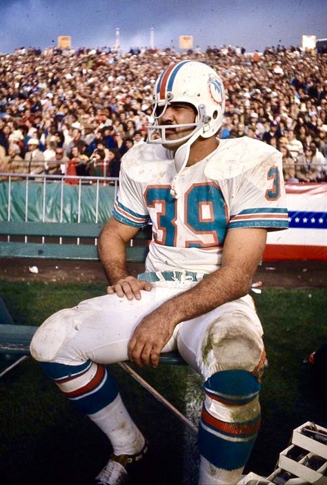 Miami Dolphins Legend and NFL Pro-Football Hall of Famer, Larry Csonka 1972 Miami Dolphins, Nfl Dolphins, Nfl Football Art, Miami Dolphins Football, American Football League, Nfl Pictures, Nfl Football Players, Dolphins Football, Nfl Miami Dolphins