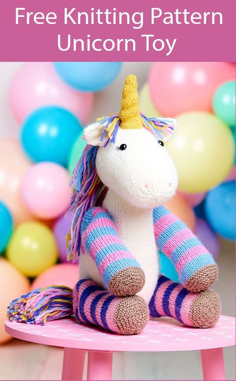 Knitted Unicorn, Unicorn Knitting Pattern, Toy Knitting Patterns, Unicorn Cushion, Knitted Washcloths, Knitted Toys Free Patterns, Knitting Patterns Toys, Unicorn Pattern, Unicorn Toys