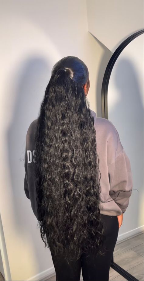 Low Half Up Half Down Curly Hair, Curly Black Women, Down Curly Hair, Bhaddie Hairstyle, Women Culture, Half Up Half Down Curly, Sneaker Ball, Pretty Braids, Cute Ponytails