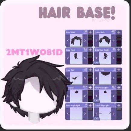 Gacha Life Male Oc Hair Ideas, Gacha Life 2 Male Hair Codes, Gacha Club Hair Tutorial, Gacha 2 Hair Ideas, Male Hair Gacha Club, Gl2 Male Oc, Gacha Life Male Hair, Gacha Club 2 Hair, Gacha Life 2 Male Hair