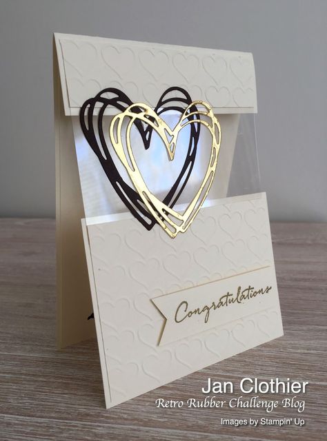 Acetate Cards, Idee Cricut, Wedding Congratulations Card, Wedding Cards Handmade, Wedding Anniversary Cards, Engagement Cards, Heart Cards, Congratulations Card, Creative Cards