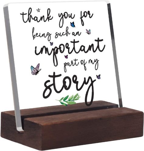 These are a great way to tell your teachers they had an impact on your kiddo. You can even have your child sign the bottom. Graduation Gifts For Teachers, Gifts For Teachers From Students, Teachers Appreciation Gifts, Teachers Appreciation, Acrylic Desk, Desk Sign, Gifts For Teachers, Acrylic Sign, Wood Stand