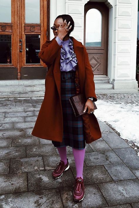 How Women Are Actually Styling Spring's #1 Color Trend | Who What Wear UK High Sock Outfits, Knee High Socks Outfit, Socks Outfit, Miroslava Duma, Giovanna Battaglia, Sock Outfits, Anna Dello Russo, Colored Tights, Nyfw Street Style