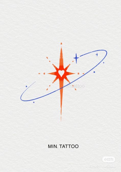 Blue Stars Tattoo, Bt21 Tattoo, Blue Star Tattoo, Star Tattoo Ideas, Goldfish Tattoo, Star Illustration, Tatuaje A Color, Aesthetic Tattoo, Elegant Tattoos