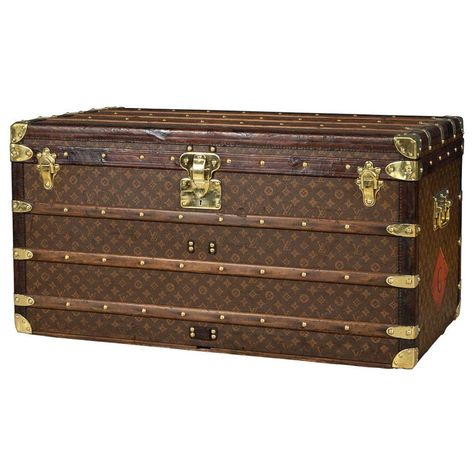 Goyard Trunk, Louis Vuitton Suitcase, Louis Vuitton Hat, Huntington Homes, Louis Vuitton Trunk, Monogram Hats, Louis Vuitton Store, Old Suitcases, Vintage Trunks