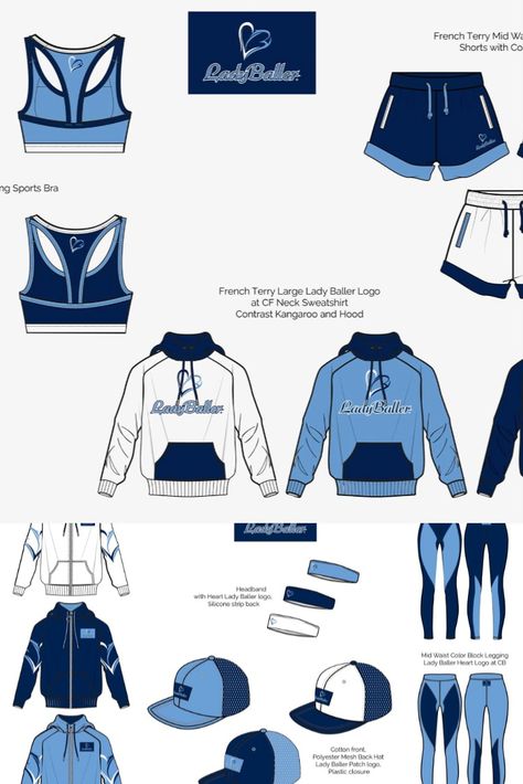 Activewear apparel design for Womens Basketball brand, Lady Baller #cad #activewear #activeweardesigner Women Sportswear Outfits, Active Wear Logo, Sportswear Fashion Illustration, Active Wear Fashion Illustration, Womens Athleisure, Sports Fashion Design, Sportswear Outfits, Flat Pattern, Jumper Designs