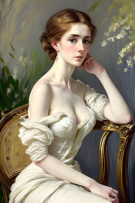 Famous Women Portraits, Oil Portraits Woman, Pale Skin Painting, Oil Painting Dress, Woman Hunched Over, Old Paintings Portraits, Renisance Paintings Of Women, How To Paint Body Skin, Oil Painting Details