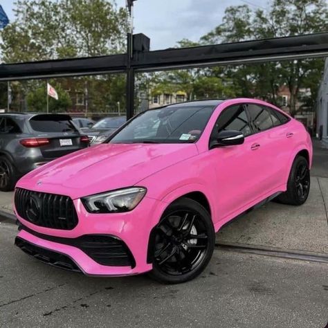 Pink Benz Car, Mercedes Pink Aesthetic, Pink Benz Truck, Pink Mercedes Benz Aesthetic, Pink Bmw Aesthetic, Pink Benz, Pink Mercedes Benz, Pink Suv, Pink Mercedes