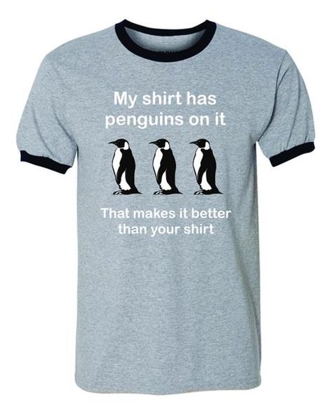 Penguin Clothes, Penguin Jewelry, Penguin Shirt, Penguin Christmas Ornaments, Funny Penguin, Penguin Craft, Penguins Funny, Penguin T Shirt, Penguin Love