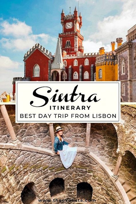 Day Trip from Lisbon to Sintra - One Day in Sintra Itinerary Sintra Day Trip, Sintra Castle, Lisbon Portugal Travel, Portugal Trip, Day Trips From Lisbon, Portugal Vacation, Places In Portugal, Portugal Travel Guide, Lisbon Travel