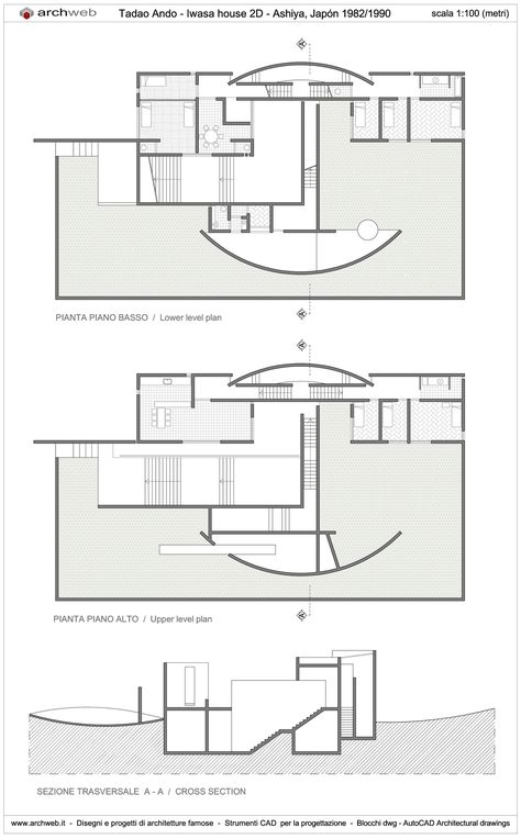 Iwasa house drawings plan Tadao Ando Interior, Tadao Ando Sketch, Tadao Ando House, Tadao Ando Poster, Tadao Ando Plan, Tadao Ando Koshino House, Koshino House, Azuma House Tadao Ando, Koshino House Tadao Ando