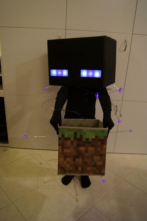 Minecraft Enderman Costume - Imgur Enderman Costume, Minecraft Halloween Costume, Minecraft Costumes, Minecraft Zombie, Diy Minecraft, Book Week Costume, Halloween 2014, Minecraft Birthday, Halloween 2015