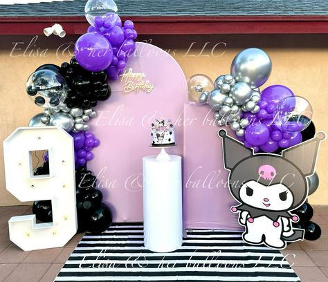 Kuromi Birthday Party, Kuromi Cake, Kuromi Birthday, Grad Photography, Hello Kitty Birthday Party, Hello Kitty Birthday, Cricut Projects Beginner, 11th Birthday, 10th Birthday