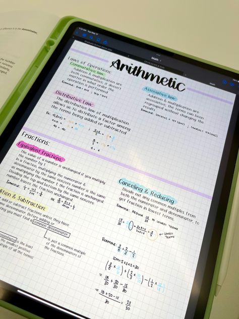 Digital Math Notes, Notes Ideas Goodnotes, Math Goodnotes, Goodnotes Math Notes, Goodnotes Notes Template, Ipad Notetaking, Goodnotes Notes Ideas, Goodnotes Notes, Note Tablet