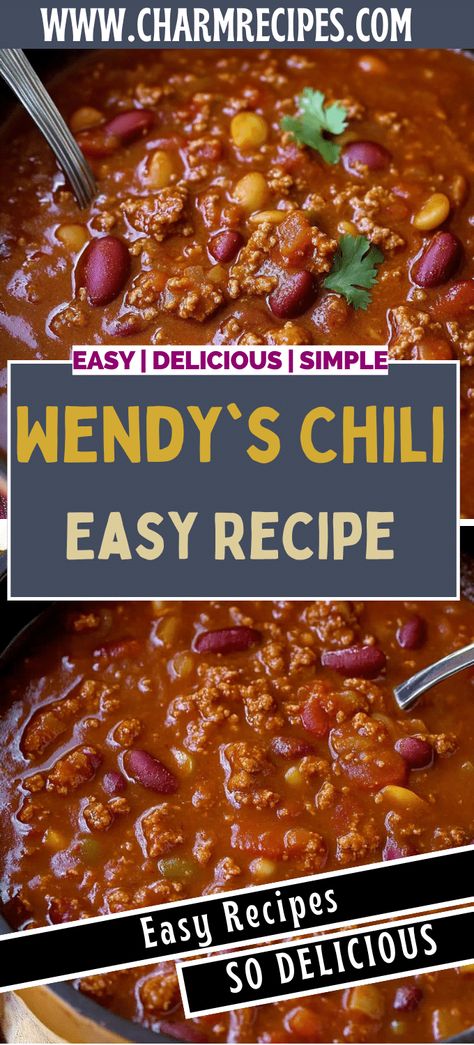 Fast Chili Recipe, Chilli Recipe Crockpot, Beanless Chili Recipe, Can Recipes, Easy Turkey Chili, Wendy's Chili, Beef Roast Crock Pot, Wendys Chili Recipe, Crockpot Dump Recipes