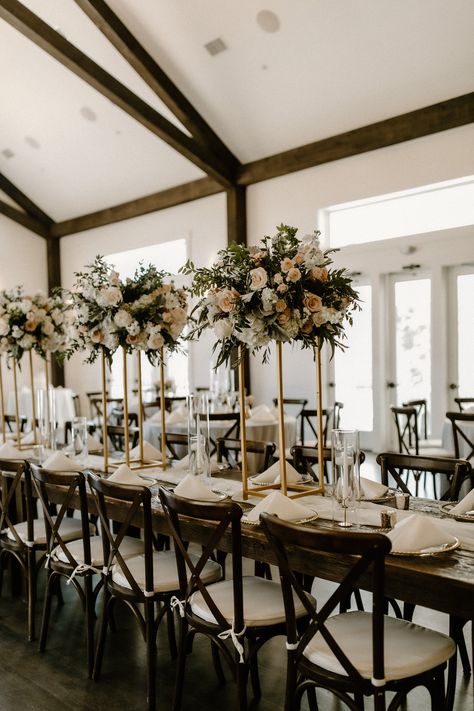 Expert Advice: Wooden cross-back chairs bring a rustic yet refined feel to your reception. For a personal touch, consider tying ribbons or greenery to the backs of each chair to tie your entire design together. 

Venue: Daisy Hill Venue
Planner/Decor: Finally Forever Weddings
Photographer: Megan Hobbs Photo
Florist: Hacman Floral 

#weddingtablescapes #weddingreceptiondecor #atlweddingreception #weddingdesigneratlanta #weddingnapkinfolds #georgiarusticwedding #finallyforeverweddings Tying Ribbons, Cross Back Chair, Wedding Cross, Forever Wedding, Crossback Chairs, Napkin Folding, Planner Decorating, Wooden Cross, Wedding Tablescapes