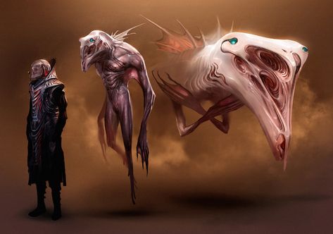 ArtStation - Dune redesign: guild navigator stages, Simon Dubuc Guild Navigator, Humanoid Alien, Alien Ideas, Dune Book, Bene Gesserit, Dune Frank Herbert, Dune Art, Alien Concept, Alien Design