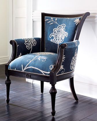 Love Traditional Armchairs, Love Chair, Trendy Furniture, Traditional Chairs, White Chair, Blue Chair, Beautiful Chair, Universal Furniture, White Decor