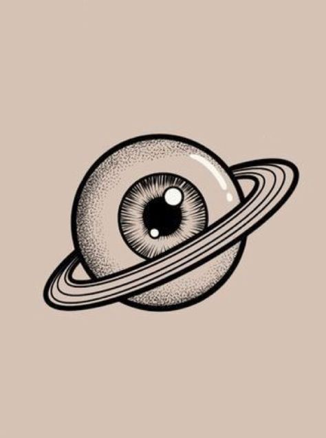 Eye Planet Drawing, Obscure Tattoo Ideas, Obscure Tattoos, Eyeball Sketch, Eyeball Drawing, Planet Tattoo, Eyeball Tattoo, Pola Tato, Planet Drawing