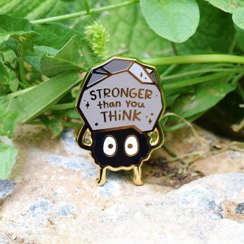 Soot Sprite, Pins Brooch, Hat Jewelry, Soot Sprites, Stronger Than You Think, Bag Pins, Usa Jewelry, Collar Pins, Cool Pins