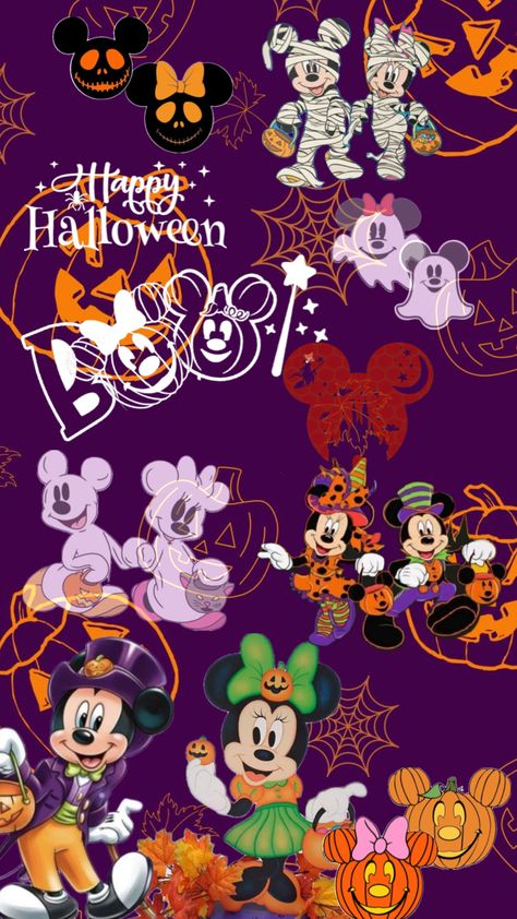 #halloween #disney #mickeyandminnie #mickey #minnie #boo #pumpkin #vibes #aesthetic #october31st #fyp Disney Halloween Wallpaper Aesthetic, Pumpkin Vibes, Mickey Mouse Background, Disney Phone Backgrounds, Cute Screen Savers, Mickey Mouse Illustration, Mickey Halloween Party, Mickey Mouse Wallpaper Iphone, Boo Pumpkin