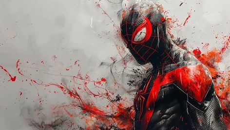 Spiderman Black Red Suit Wallpaper 4K HD free download Background for PC laptop and mobile Dhoni Hd Wallpaper For Laptop, Spiderman Wallpaper Desktop 4k, Spiderman 4k Wallpaper For Pc, Hd Computer Wallpaper Desktop Wallpapers, Spiderman Wallpaper Laptop, Superheroes Drawings, Black Red Suit, Suit Wallpaper, Spiderman Hd