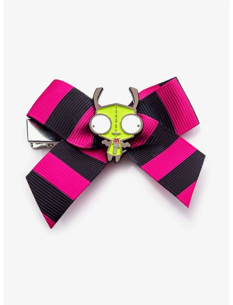 Black Striped Hair, Scene Kid Hair, Gir From Invader Zim, Scene Clothing, Stripe Hair, Invader Zim Gir, Striped Hair, Zim Gir, Scene Jewelry