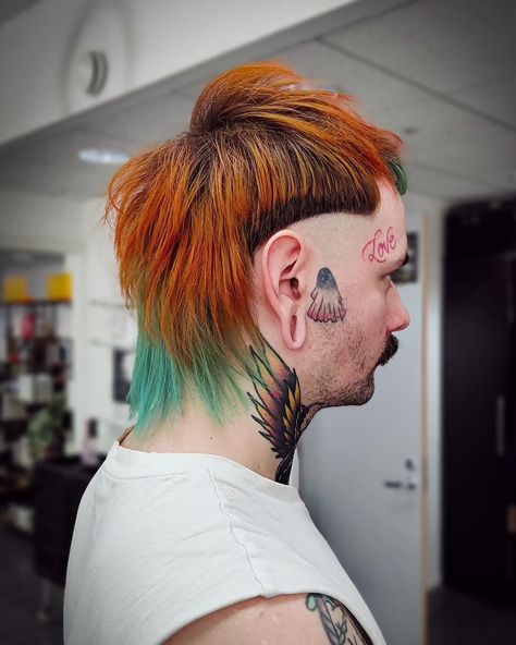 Mullet haircut with a touch of color ✨ Done by @hele.barber ✂️ What do you think? 👇 #hermansamazinghaircolor #hermansamazing #hairdye #coloredhair #mullethair Colored Mullet Hair, Colored Mullet, Colorful Mullet, Mullet Hair, Mullet Haircut, Mullet Hairstyle, Hair Colors, Dyed Hair, You Think