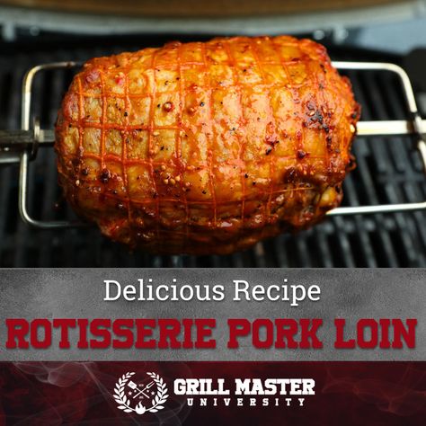 Rotisserie Pork Loin On Grill, Rotisserie Pork Loin Roast, Pork Rotisserie Recipes, Air Fryer Rotisserie Pork Loin, Rotisserie Pork Loin Recipes, Rotisserie Pork Loin In Air Fryer, Pork Loin Rotisserie Recipes, Rotisserie Ideas, Rotisserie Pork Loin