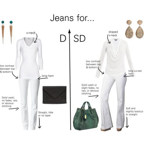 Soft Dramatic Vs Dramatic, Jeans For Soft Dramatic, Kibbe Dramatic Casual Outfits, Soft Dramatic Style Outfit, Soft Dramatic Jeans, Dramatic Clothing Style, Casual Soft Dramatic Outfits, Dramatic Kibbe Outfit, Soft Dramatic Jewelry