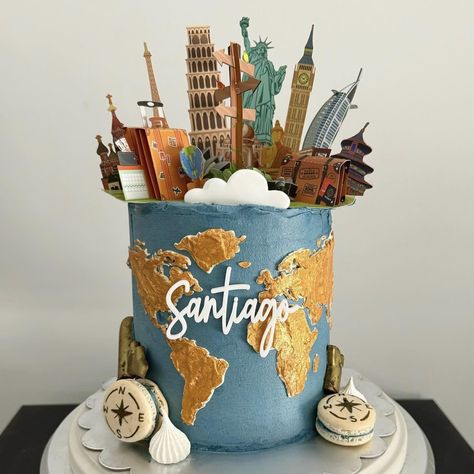 Bon Voyage Party, Running A Small Business, We Are Forever, Travel Cake, Name Cake, Ballerina Art, Design Cake, Themed Birthday Cakes, Pretty Birthday Cakes