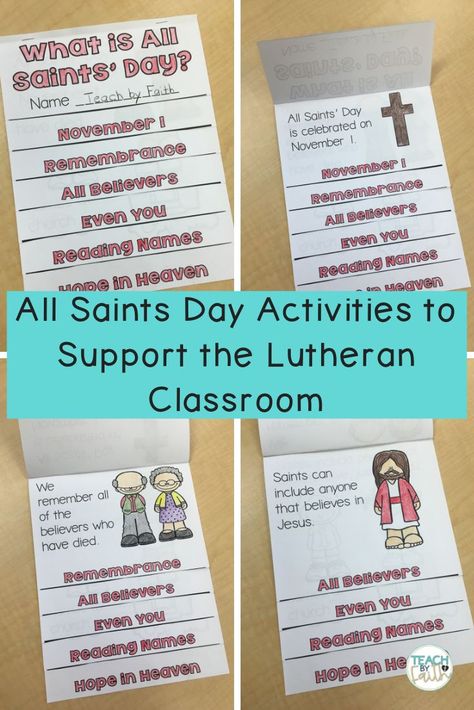 all-saints-day-activities All Saints Day Activities, Saints Days, Sunday School Activities, All Saints Day, Elementary School Students, Christian School, Sunday School Lessons, Day Book, School Lessons