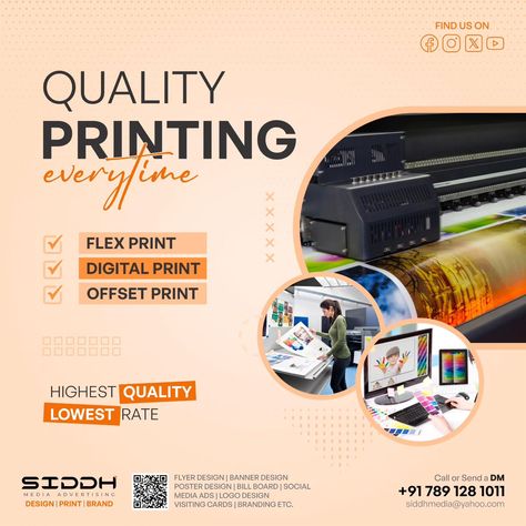 Quality Printing Everytime. • Flex/Banner • Vinayl • One-way • Sunboard • Sunpack Contact for more information √ +91 789 128 1011 #printing * #design * #print * #graphicdesign * #digitalprinting * #offsetprinting * #flexprinting * #customprinting * #printingpress * #printyourpassion * #printyourdreams * #flyerdesign * #bannerdesign * #posterdesign * #billboarddesign * #socialmediaads * #logo * #branding * #visitingcards * #businesscards * #siddhmedia * #lowestpri... Flex Banner, Billboard Design, Offset Printing, Printing Design, Printing Press, Visiting Cards, Banner Design, Flyer Design, Logo Branding