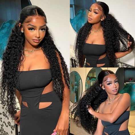 Curly Lace Frontal, Highlight Wig, Full Lace Wig Human Hair, Wig Shop, Blonde Highlight, Hd Lace Frontal, Long Curly Wig, Lace Front Wigs Human Hair, Black Curly