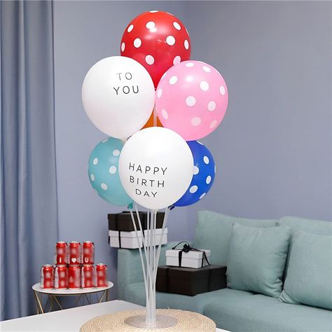 1/2/4Sets Balloon Stand Kit Sticks Holder with Base for Table Graduation Birthday Baby Shower Gender Balloon Table Decorations, Balloon Stick, Balloon Stand, Floating Decorations, Balloon Holders, Black And Gold Balloons, Graduation Tables, Transparent Balloons, Table Centerpiece Decorations