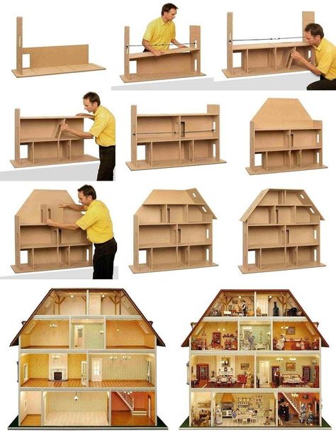 Diy Barbie House, Doll House Plans, Dollhouse Projects, Barbie Doll House, Modern Dollhouse, Miniature Diy, Barbie House, Miniature Houses, Barbie Furniture