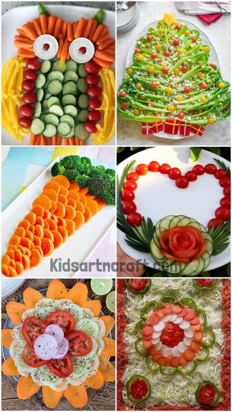 Best Salad Decoration Ideas Check more at https://www.kidsartncraft.com/best-salad-decoration-ideas/ Salad Decoration Ideas For School Competition, Salad Decoration Ideas Creative, Decoration Ideas For School, Salad Decoration Ideas, Salad Presentation, Salad Decoration, Salad Design, Fruit And Vegetable Carving, Salad Dishes