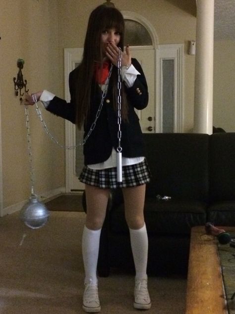 Here I am as gogo yubari from kill bill. Diy costume Go Go Kill Bill, Go Go Yubari Costume, Gogo Costume Kill Bill, Gigi Yubari Costume, Gogo Yubari Makeup, Kill Bill Gogo Yubari Costume, Gogo Yubari Cosplay, Gogo Kill Bill Costume, Perfect Blue Halloween Costume