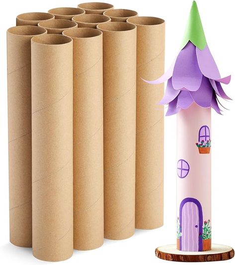 Amazon.com: Bright Creations 12 Pack Cardboard Tubes for Crafts, Brown Rolls for DIY Projects, Classroom (1.75 x 10 in) Cardboard Tubes Crafts, Brown Rolls, Paper Towel Roll Art, Cardboard Tube Crafts, How To Make Clay, Cardboard Tubes, Paper Towel Rolls, Dramatic Play, Brown Paper