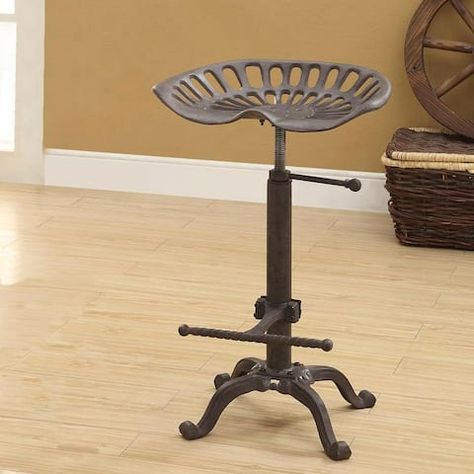 Buy Counter & Bar Stools Online at Overstock | Our Best Dining Room & Bar Furniture Deals Tractor Seat Stool, Home Bar Areas, Tractor Seats, Industrial Bar Stools, Vintage Industrial Furniture, Metal Stool, Adjustable Stool, Man Cave Garage, Adjustable Bar Stools