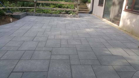 Natural Pavers, Nicolock Pavers, Grey Pavers, Paver Patterns, Grey Siding, Outdoor Pavers, Paver Stones, Retaining Walls, Paver Patio