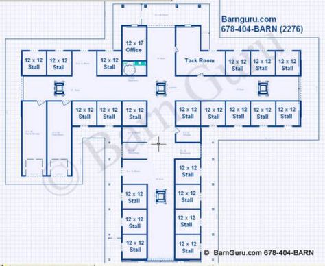 21 Stall Horse Barn Design Plans/ don't think I'll need 21 stalls. Stable Layouts, Barn Blueprints, Jumping Courses, Stable Hacks, Planning 2024, Luxury Horse, Barn Layout, Equine Veterinary, Mounted Archery