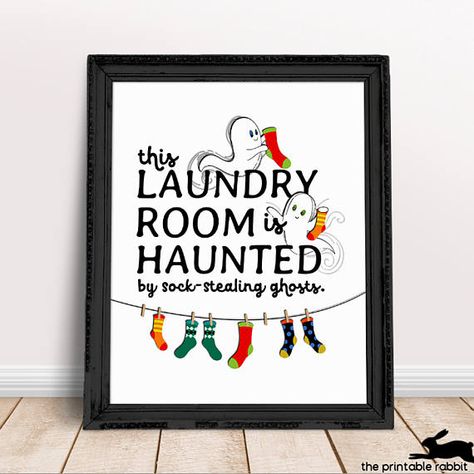 Funny Laundry Room Printable Art Missing Sock Quote Digital Lost Socks Sign, Creepy Kitchen, Socks Quotes, Haunted House Party Decorations, Walmart Pictures, House Party Decorations, Laundry Humor, Halloween Menu, Haunted House Party