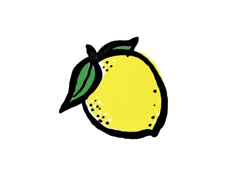 Lemon by Maria Lumbi Lemonade Visuals, Lemon Line Drawing, Lemon Logo, Lemon Drawing, Fruit Labels, Fruit Logo, Lemon Art, Fruits Drawing, Graffiti Doodles