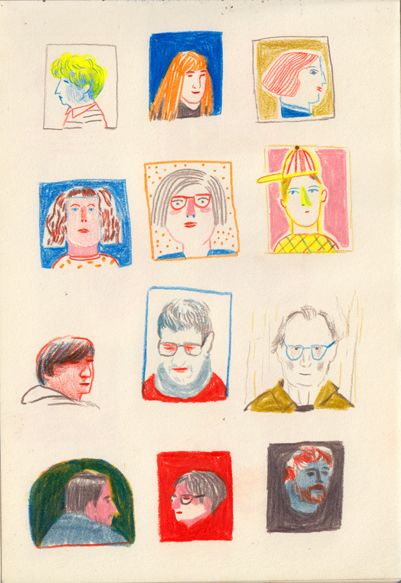 Sketchbook Portrait series :: Behance Portrait Art Simple, Felt Tip Pen Illustration, Illustration Self Portrait, Cute Portrait Drawing, Illustrative Portraits, Colored Pencil Sketches, Self Portrait Illustration, Illustrated Portraits, Sketchbook Portrait