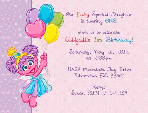 Abby Cadabby And Elmo Party Ideas, Abby Cadabby 2nd Birthday Party Ideas, Abby Cadabby Cookies, Abby From Sesame Street Party, Abby Cadabby And Elmo Invitation, Abby Cadabby Birthday, Abby Cadabby Party, Sesame Street Birthday Invitations, Sesame Street Birthday Cakes