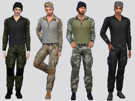 The Sims Resource - Tactics Outfit Sims 4 Men Clothing, Sims 4 Male Clothes, Sims 4 Cc Folder, Military Pants, Sims 4 Toddler, Camouflage Pants, Military Outfit, Sims 4 Game, Ts4 Cc