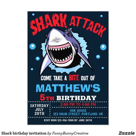 Shark birthday invitation Shark Birthday Party Invitation, Shark Invitation, Shark Birthday Invitation, Shark Birthday Invitations, Shark Themed Birthday Party, Halloween Birthday Invitations, 21st Birthday Invitations, Shark Birthday Party, 60th Birthday Invitations