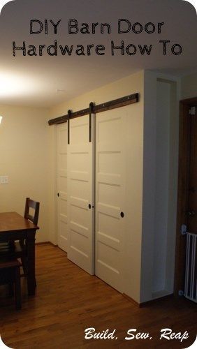 Barn Door Pantry, Double Sliding Barn Doors, Diy Barn Door Hardware, Diy Barn, Barn Style Doors, Sliding Closet, Diy Barn Door, Closet Door, Doors And Hardware