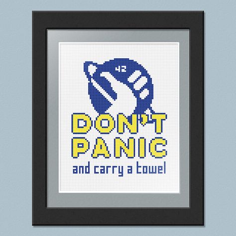 Galaxy Crafts, Hitchhiker's Guide To The Galaxy, Hitchhikers Guide To The Galaxy, Hitchhikers Guide, Guide To The Galaxy, Art How, Work Inspiration, Perler Bead, Stitch Embroidery